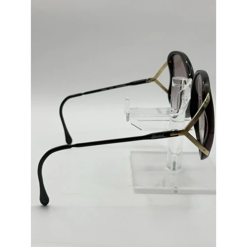 BerDel Oversized Sunglasses Black Gold Gradient Women Italy